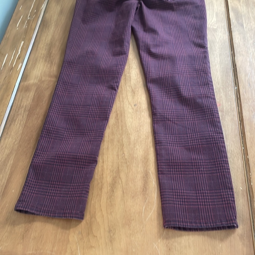 Democracy AbSolution Deep Red and Black Printed Trousers Size 4 - Picture 10 of 14